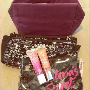 NEW 💋 Victoria Secret lipgloss & makeup bags